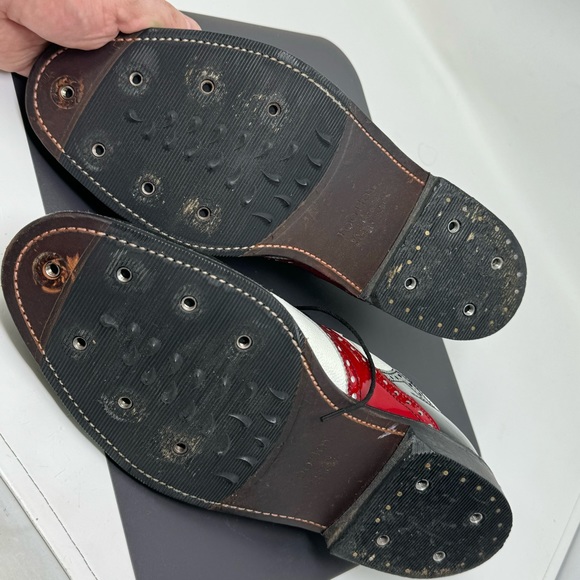 Vintage FootJoy Classics Golf Shoes Size 10.5 Wing Tip Style #50802  no Spikes - Picture 3 of 16